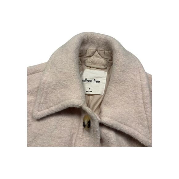 Wilfred Free Women's Cream Beige Wool Jacket Size M Button‎ Long Sleeve (318) - Picture 8 of 9
